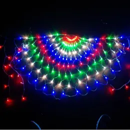 3M 412LED 3pcs Peacock Perde Icikle String Işık Noel Örgü Net Peri Çelenk Işık Düğün Partisi Light3164