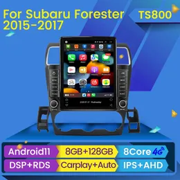 Subaru WRX Forester 2014-2016 Tesla 유형 Android 11 비디오 탐색 GPS BT 용 자동차 DVD 라디오 플레이어 멀티미디어 스테레오