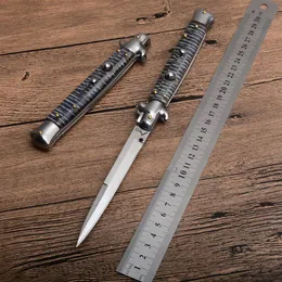 11 -дюймовый ACK Крестный отец Стилетто Мафия горизонтальный складной нож Автоматический карманный нож EDC 9 Tools243K