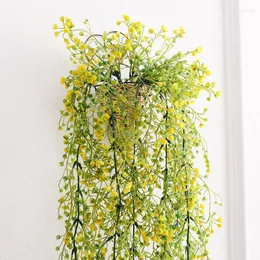 Fiori decorativi 1PC Wedding Nodic Home Indoor El Desktop Decorazione Fern Plant Money Leaf Plants Fake Plastic Hanging Leaves