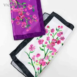 Floral Silk Texture Pocket Square suave de alta qualidade Poliéster lenços