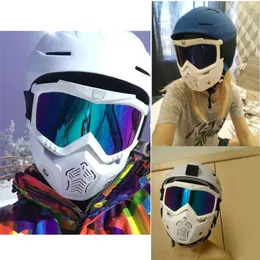 Ski Goggles Reedocks ing Goggs Modular Mask Detachab Mouth Filter Men Women Snowmobi Snowboard Snow Winter Glasses L221022