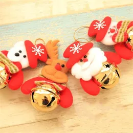 Decorazioni natalizie Ciondolo per bambola Babbo Natale Pupazzo di neve Cervo Orso Bambole Pendenti a campana multi stili Nuovo arrivo RRA103