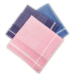 Polyester Cotton Plaid Light Color Ladies Handkerchief Square Scarf Female Retro Handkerchief 2929Cm J220816