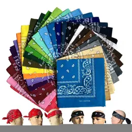 Bandana Headscarf Unisex Hip Hop Black Headband Scarf Sports Headwear Wrist Wraps Head Square Scarves Print Handkerchief J220816