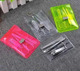5pcs/set Stainless Steel Pedicure Scissors Tweezer Knife Ear Pick Utility Nail Clipper Kit Manicure Set SN808