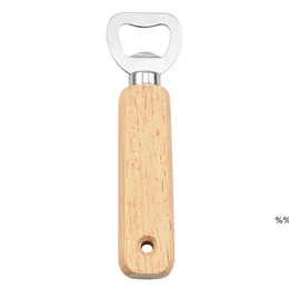 Holzflaschen￶ffner Wein Bier Griff Handheld Barkeeper Soda Glass Cap Opener K￼chenbalke Werkzeuge kreatives Loch Design f￼r Meer JNB16590