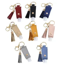 Hand Sanitizer Holder Keychain with Cosmetic Storage Bag Mini Travel Empty Bottle Small Refillable Containers Portable for Handbags Purse Backpack