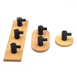 Ganci 1/2/3 Grucce in legno Autoadesive Appendiabiti da parete Gancio Appendiabiti Ombrello Porta abiti Portaoggetti da cucina Portaoggetti da bagno