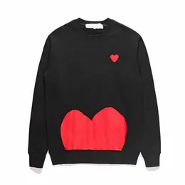 Play Designer Men's Sweatshirts Women's Hoodie Pullover Bottoming Long Sleeve Shirt Round Neck Red Heart Couple Loose Casual Sweater d2