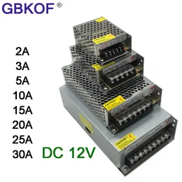 Outpu DC 12V LED 조명 스트립 드라이버 어댑터 스위치 전원 공급 장치 AC110V-220V 입력 24V 변압기 60W 78W 120W