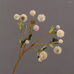 Kwiaty dekoracyjne sztuczne rośliny symulacja mniszek mniszek owoca cebulowa kulka plastikowa sztuczna różowa biała na domowe wystrój przyjęcia