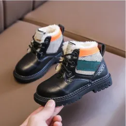 2022 Zimowe nowe koreańskie buty Martin Growied Boys 'Botton Buty mody projektantów Krótkie buty śnieżne dla dzieci