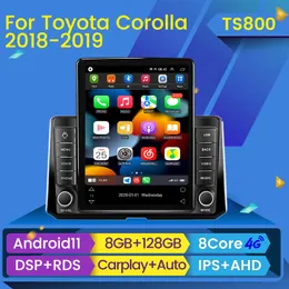 8G Android 11 자동차 DVD 라디오 플레이어 Toyota Corolla 2018 2019 2020 Tesla Style Carplay Auto Stereo Multimedia Video GPS Navigation