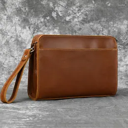 Cüzdanlar luufan gerçek deri erkek debriyaj çantası, erkek büyük el gerçek iş uzun çantası için ipad kavramaları cüzdan