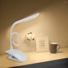 Table Lamps LIGINWAAT 16 LEDs Desk Lamp USB With Clip Bed Reading Book Night Light 3 Modes Eye Protect For Study Read