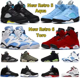 5 6 herr basketskor 5s Aqua Bluebird University Racer Blue 6s Toro Electric Georgetown Metallic Silver Infrared Men Trainers Sport Sneakers