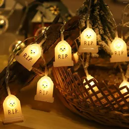 سلاسل 1.5m هالوين LED LED Seedon Light String Tombstone Ornament Tree Party DIY Decorations Home U6J7