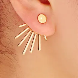 Whole Split Rear Hanging Lines Earrings Studs Gold Silver Rose Gold Plated Cheap Earring Jewelry For Geeks EFE04268o