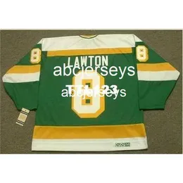 #8 BRIAN LAWTON Minnesota North Stars 1985 CCM Vintage Home Hockey Jersey Stitch any name number