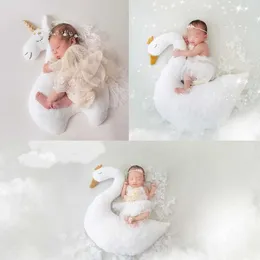 Dopklänningar Nyfödda fotografier Props Doll Plush Horse Baby Photo Prop Cushion Photo Bebe Studio Photography Mat T221014