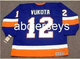 Винтажный хоккей #12 Mick Vukota 1993 CCM Vintage Home Hockeys Jersey Добавить номер имени