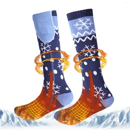 Erkek Çoraplar Isıtmalı 5v 5000mAh Şarj Edilebilir Uygulama Kontrolü Pille çalışan soğuk hava Noel ve erkekler için Noel ve