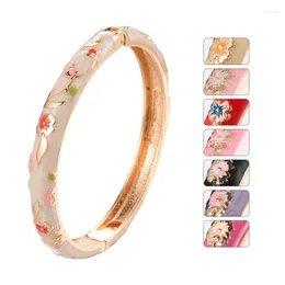 Bangle emaljarmband för kvinnor blommor armband på hand cloisonne kvinnor armband afrikanska smycken dubai bohemisk semester