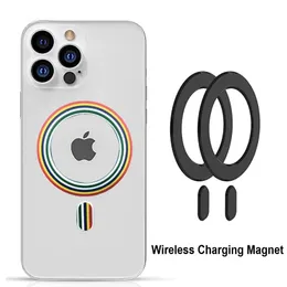 Наклейка на телефон для чехлов iPhone 14 13 12 Pro Max 11 x Xs Xr 6 8 7 plus, чехол с сильным магнитом, магнит для беспроводной зарядки