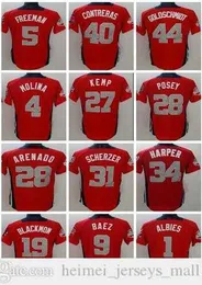 1 Albies 2 Bregman 4 Molina 5 Freeman Baseball Jersey 9 Baez 19 Blackmon 25 Torres 27 Altuve 27 Kemp 27 Trout 28 Arenado 28 KLUBER 28 POSEY