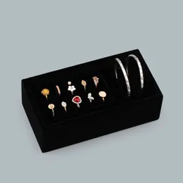 Schmuckschatullen Heißer Verkauf Ringe Tablett 3 Farben Optionen Schöne süße Armbänder Halter Intelligente Aufbewahrung aus hochwertigem Samt L221021