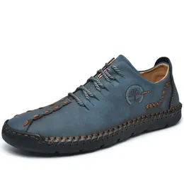 Gai Dress Shoes Men Microfiber Leather غير الرسمي أزياء القيادة الدانتيل شقق مريحة المتسكعون moccasins 221022 جاي