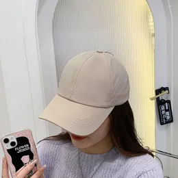 Gorras de béisbol Moda al aire libre de verano Deportes simples Sombrilla Sombrero de malla para mujer Gorra de béisbol cruzada de estilo coreano