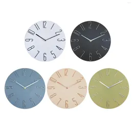 Relógios de parede minimalistas pendurados silenciosos non -ticking Fácil de ler Movimento de varredura 12 "Relógio para a loja de café EL ORNAMENTO