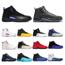 Jumpman 12 Basketball Shoes 12s Sneakers Indigo University Gold Flu Game Cny Taxi Ovo Black Cherry Bordeaux White Sports Trainers keychain