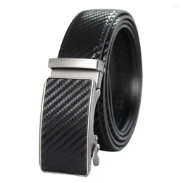 Cinture Cintura da uomo in vera pelle di lusso di buona qualità per fibbia automatica in metallo larghezza 3,5 cm