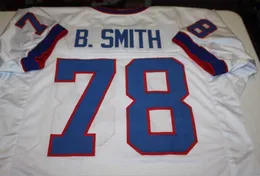 Vintage Bruce Smith #78 Costura costurada campeã AFC Jersey Size S-4xl ou personalizado qualquer nome ou número Jersey