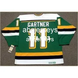 #11 Mike Gartner Minnesota North Stars 1989 CCM Vintage Home Hockey JerseyStitch любой номер имени