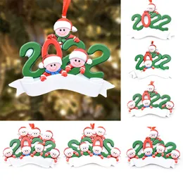 2022樹脂パーソナライズされた家族クリスマスツリーの装飾品かわいい人冬のギフト無料配達