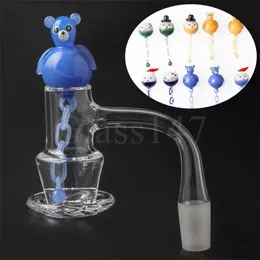 DHL Smoking Full Weld Quartz Blender Banger Seamless Beveled Edge 20mmOD Nails With Glass Terp Chains For Glass Water Bong Dab Rig Pipes