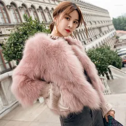 Women's Fur Imitation Warm Coats Women O-Neck Solid Colors Short Furry Autumn Winter Thick Faux Outcoats Fashion Outwears