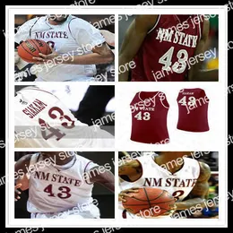 College Basketball indossa la maglia personalizzata New Mexico State Aggies College Basketball Terrell Brown A.J. Harris Ivan Aurrecoechea Eli Chuha Johnny McCants Pascal Siak