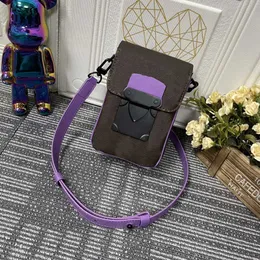 Yeni Tasarımcı Omuz Çantası S-Lock Dekorasyon Mini Messenger Çantalar Tuval Deri Günlük Taşıma Cep Telefonu Çanta Moda Monogram Paketi M81522 M81524