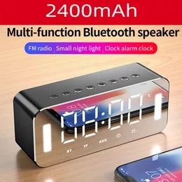 Alto -falantes portáteis Bluetooth FM Radio TF Card Player Box com exibição grande volume de desktop despertador boom para todo o telefone 221022