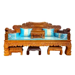 Family Living Room Furniture Solid Wood Arhat Bed Chinese Style