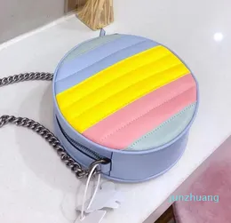 Tasarımcı Crossbody Çantalar Moda Kadınlar Gökkuşağı Omuz Çantası En Kaliteli Deri Çanta Sanat Okulu Çanta Cüzdan Cüzdan Tutucu