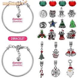 Charm Bracelets Christmas Advent Calendar Themed DIY Jewelry Bracelet Making Kit For Girls Gift Box Year Navidad 221024