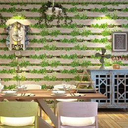 Papéis de parede Wood Grain Wallpaper Restaurant Board Board Bread Milk Tea Pote Vintage Huai Antigo 3D Fundo