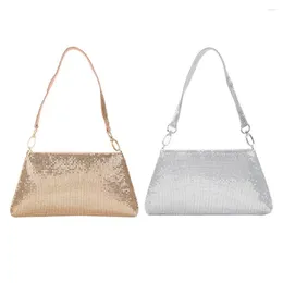 Kvällspåsar Rhinestone Clutch Purses For Women Bling Bag Aluminium Sheet Decoration Shiny Dinner Party Wedding Handväska