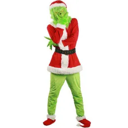 Stage Wear Santa Geek Cosplay Come How the Geek Stole Christmas Suit Outfits Adult XMAS Party Come T220901